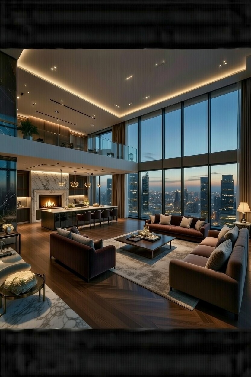 Family reviewing property plans with advisor